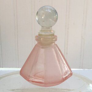 Pink Ten Sided Frosted Perfume Bottle